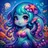 Colorful expressive avatar for a friendly customer review profile picture