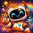Illustrative avatar with vibrant colors featuring a friendly, abstract geometric pattern suitable for diverse user reviews.
